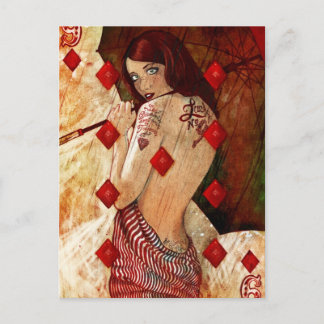 Glückszahl 9 postkarte