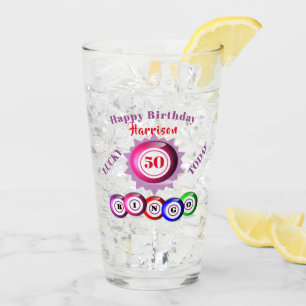 Glückszahl Bingo Geburtstagsglas Glas