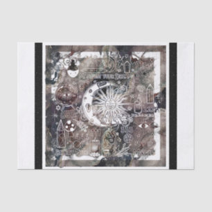 Glückszahlen-Manifestations-Magie-Galaxie-Grunge Seidenpapier