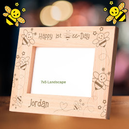 Glückwunsch 1. Bee-Day Personalisiert Geätzte Rahmen