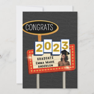 Glückwunsch 2023 Absolvent Retro Billboard in Schw Ankündigung