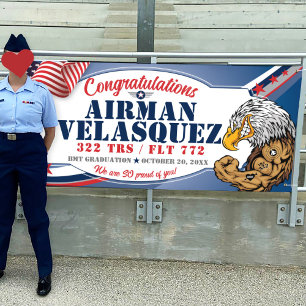 Glückwunsch 323 Eagles Air Force Abschluss Banner