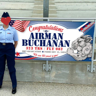 Glückwunsch 323 Mustang Air Force Abschluss Banner