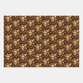 Glückwunsch 4. Juli 24 K Gold Präsident Trump Feue Geschenkpapier Set