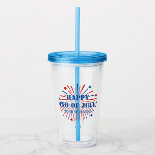 Glückwunsch 4. Juli Acrylglas Tumbler Party Glas