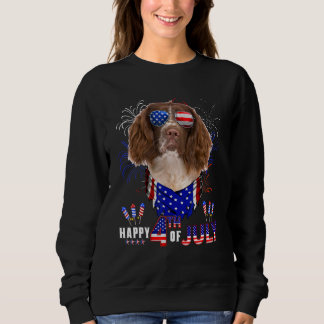 Glückwunsch 4. Juli American Flag Englisch Springe Sweatshirt