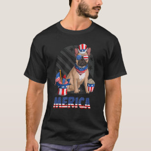 Glückwunsch 4. Juli American Flag Patriotic Franzö T-Shirt