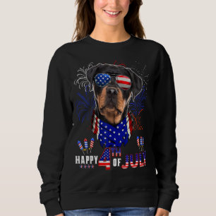 Glückwunsch 4. Juli Amerikanische Flagge Rottweile Sweatshirt