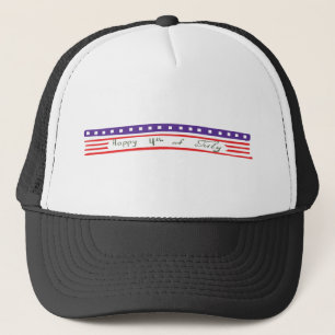 Glückwunsch 4. Juli Amerikanische Flagge Truckerkappe