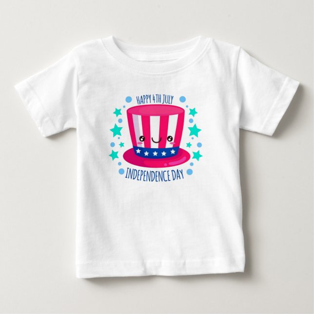 Glückwunsch 4. Juli Baby T - Shirt (Vorderseite)