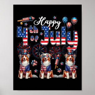 Glückwunsch 4. Juli drei Niedlichen australische H Poster