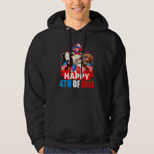 Glückwunsch 4. Juli dreiteilige amerikanische Fahn Hoodie