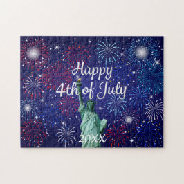Glückwunsch 4. Juli Feuerwerk Puzzle