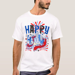 Glückwunsch 4. Juli Fireworks USA-63261 T-Shirt