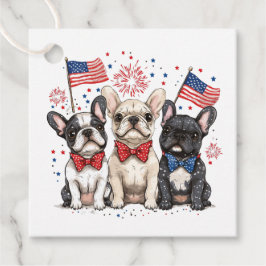 Glückwunsch 4. Juli Französischer Bulldogs Geschenkanhänger