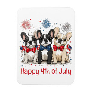 Glückwunsch 4. Juli Französischer Bulldogs Magnet
