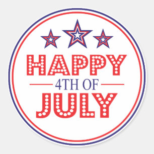 Glückwunsch 4. Juli Gefallen Aufkleber