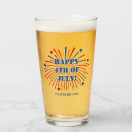 Glückwunsch 4. Juli individuelle Name Bierglas Ges Glas