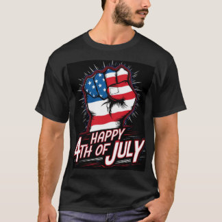 Glückwunsch 4. Juli klingelte Faust Patriotisch Sc T-Shirt