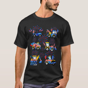 Glückwunsch 4. Juli Kranwagen Baustelle Tod T-Shirt