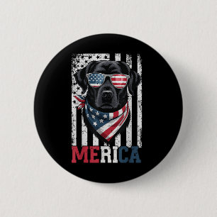Glückwunsch 4. Juli Labrador Retriever Usa Flag Me Button