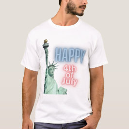 Glückwunsch 4. Juli Lady Liberty Neon T-Shirt