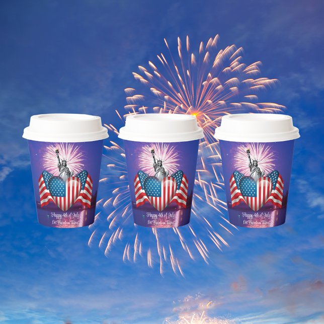 Glückwunsch 4. Juli "Lass Freedom Ring" Papier Cup Pappbecher (Von Creator hochgeladen)