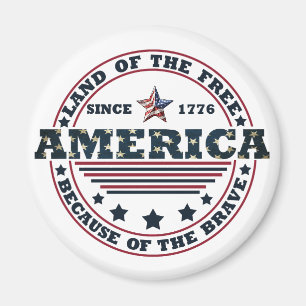 Glückwunsch 4. Juli Magnet