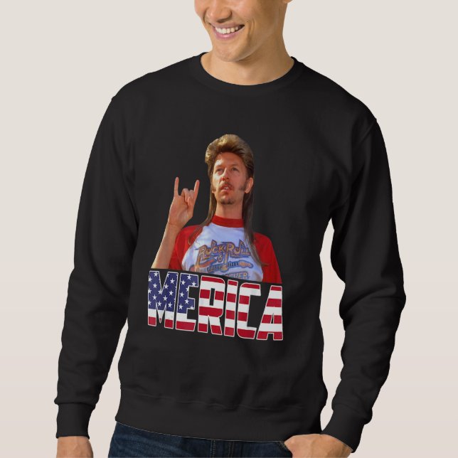 Glückwunsch 4. Juli Merica Joe American Flag 2 Sweatshirt (Vorderseite)