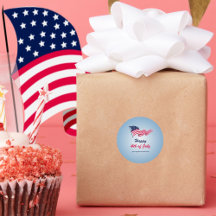 Glückwunsch 4. Juli mit amerikanischer Flagge