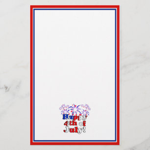 Glückwunsch 4. Juli mit Feuerwerk Briefpapier