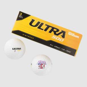Glückwunsch 4. Juli mit Feuerwerk Golfball