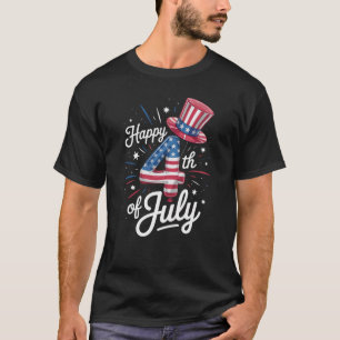 Glückwunsch 4. Juli Patriotic American Flag USA T-Shirt