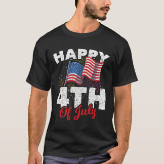 Glückwunsch 4. Juli Patriotic American USA Flag 4t T-Shirt
