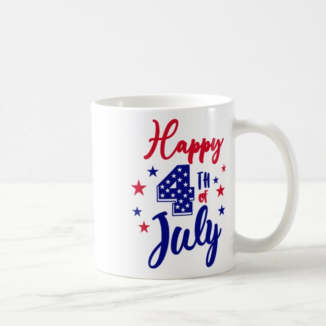 Glückwunsch 4. Juli Patriotic American USA Flag Me Kaffeetasse (Rechts)