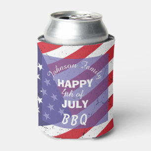 Glückwunsch 4. Juli Patriotic Family GRILLEN Dosenkühler