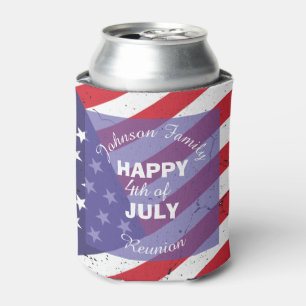 Glückwunsch 4. Juli Patriotic Family Wiedersehen Dosenkühler
