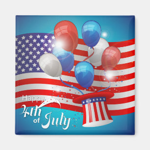 Glückwunsch 4. Juli Patriotic Magnet