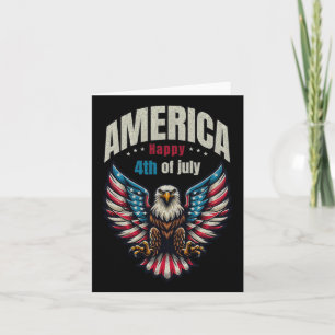 Glückwunsch 4. Juli - Patriotische Adler Männer Karte