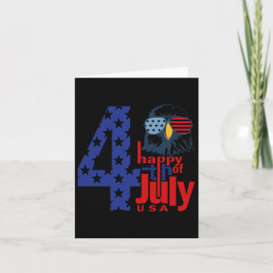 Glückwunsch 4. Juli Patriotische Adlerflagge 4. Ju Karte