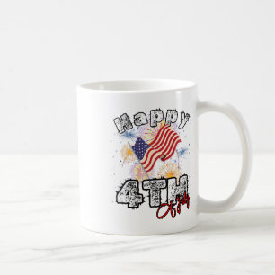 Glückwunsch 4. Juli Patriotischer Amerikaner - una Kaffeetasse