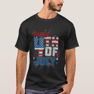 Glückwunsch 4. Juli Patriotischer amerikanischer F T-Shirt