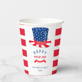Glückwunsch 4. Juli Patriotisches Party Red White  Pappbecher