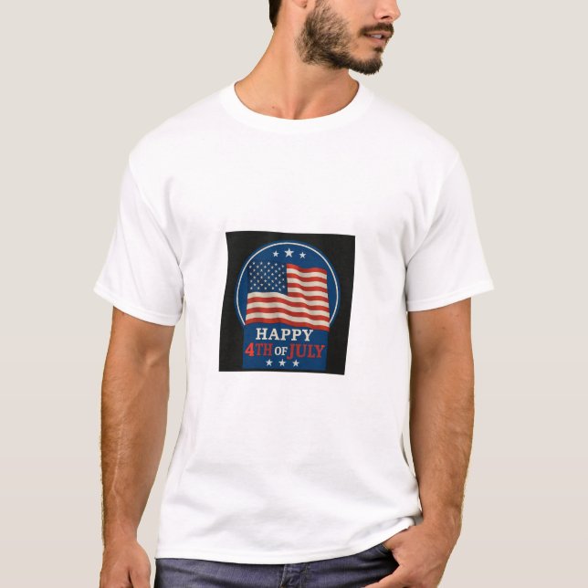 Glückwunsch 4. Juli patriotisches T-Shirt (Vorderseite)