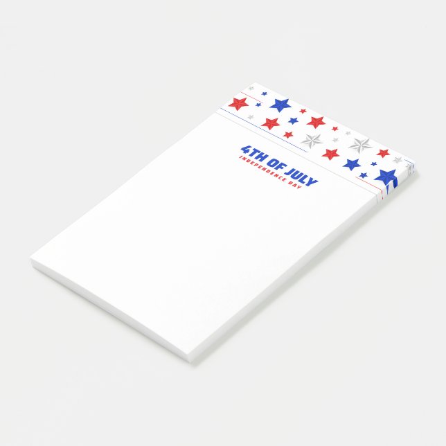 Glückwunsch 4. Juli Post-it Klebezettel (angewinkelt)