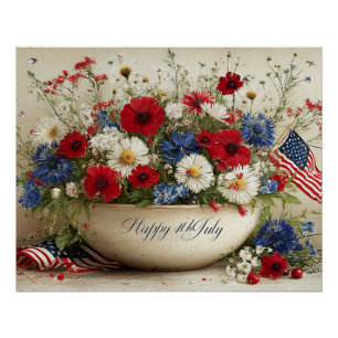 Glückwunsch 4. Juli Poster