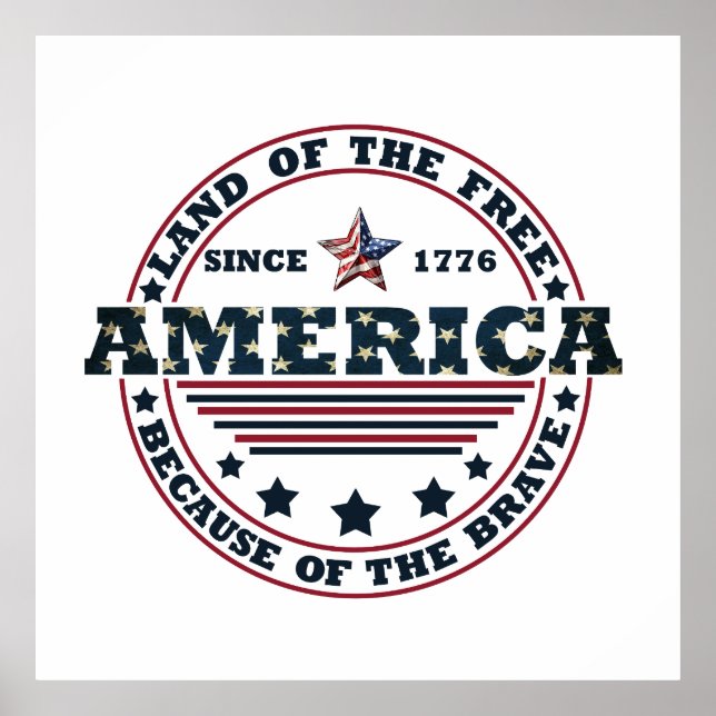 Glückwunsch 4. Juli Poster (Vorne)