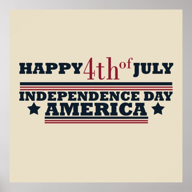 Glückwunsch 4. Juli Poster (Vorne)