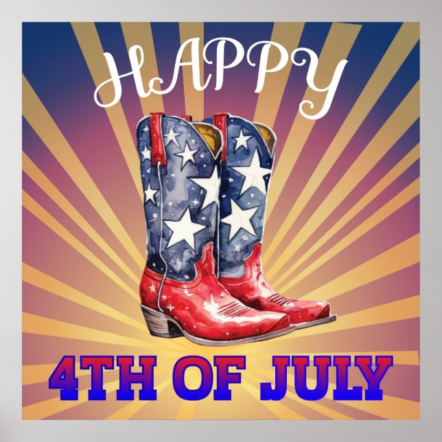 Glückwunsch 4. Juli Poster (Vorne)