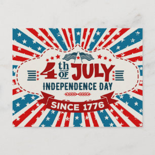 Glückwunsch 4. Juli Postkarte